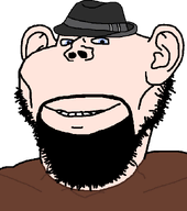 a10_eyes bald beard buff clothes ear fedora goatee hat looking_at_you minecraft no_glasses notch smile soyjak stubble transparent_background variant:impish_soyak_ears white_skin // 598x674 // 15.3KB