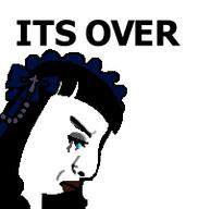 closed_eyes closed_mouth cross crying dress eye female frown gothic_lolita headdress its_over lipstick long_hair makeup sad subvariant:chudessa subvariant:female_chudjak tear text thick_eyebrows variant:chudjak // 190x200 // 9.0KB