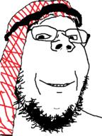 glasses happy islam keffiyeh looking_at_you meta:stop_flooding_booru_with_shitty_hate_you_faggots_being_calm_won muslims nose variant:gapejak white_background white_skin // 600x800 // 24.6KB