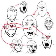 arrow ear evolution evolve lore nose stubble variant:cobson variant:gapejak variant:impish_soyak_ears variant:nojak variant:soyak variant:vlodson variant:wojak white_skin // 1300x1300 // 107.1KB