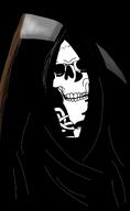 black_clothing cloak death grim_reaper hood scythe shadow skeleton skull subvariant:hornyson variant:cobson // 948x1547 // 202.6KB