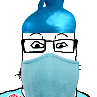 badge clothes doctor facemask glasses glove hat soyjak stubble variant:markiplier_soyjak // 600x848 // 239.0KB