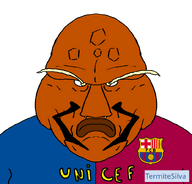 angry antenna badge barcelona bug fat football forehead_mark lips mandible meta:namefags orange_skin soccer termitesilva_(user) text transparent_background variant:disgusting_trevorcreature // 803x768 // 37.6KB