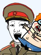 boner closed_mouth clothes collar_tabs collared_shirt communism ear epaulettes hammer_and_sickle hat kgb kuz military_uniform mundo_canibal necktie open_mouth soviet_army_uniform soyjak star tomelerola uniform variant:kuzjak // 810x1080 // 376.4KB