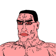 anger angry glasses nosebleed pink_skin rage red_eyes subvariant:perceptive_chud variant:chudjak // 800x799 // 20.2KB