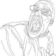 avgn clothes ear glasses hair james_rolfe open_mouth soyjak variant:nasalirrigation // 609x611 // 26.6KB