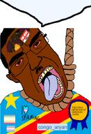 award black_skin bloodshot_eyes congo_aryan_(user) flag:democratic_republic_of_congo flag:minor_attracted_person flag:transgender_pride_flag garf_(user) garfield hanged hanging jimbo_(namefag) jimbo_(user) meta:namefags nigger pedophile rent_free rope speech_bubble subvariant:patrick text transheart // 545x800 // 210.0KB