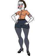 blush brown_hair female genderbend heels military_uniform nazism sisa subvariant:female_chudjak variant:chudjak wide_hips // 2000x2000 // 118.8KB