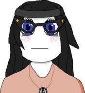 animated blinking blush clothes female front_facing glasses hair looking_at_you neutral open_mouth variant:soytan // 531x583 // 163.9KB