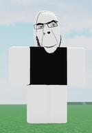 3d arm beard black_torso draconic_craftwars full_body glasses grass roblox sky smile soyjak variant:cobson white_skin // 302x433 // 84.2KB