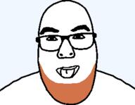 beard glasses open_mouth soyjak variant:chai_breakfast // 310x241 // 4.5KB