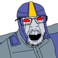 alien armor astrotrain_(transformers) cartoon decepticon evil glasses grey_skin gums helmet movie open_mouth red_eyes red_sclera shuttle stubble teeth train transformers transformers_(g1) triple_changer variant:feraljak white_background wing // 1025x1025 // 21.2KB
