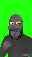 beard glasses green_screen grey_skin meta:ai_generated oh_when_the_saints_are_marching_in soot soyjak_party subvariant:wholesome_soyjak variant:bernd variant:gapejak video viggle yellow_eyes // 720x1280, 19.6s // 5.3MB