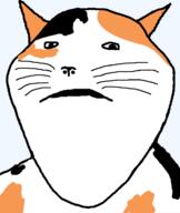 animal calico_cat cat cat_ear closed_mouth ear soyjak subvariant:impish_meowjak variant:impish_soyak_ears whisker // 598x709 // 60.0KB