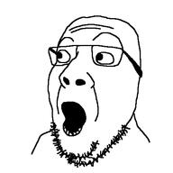 bald glasses open_mouth soyjak stubble surprised teeth variant:unknown wide_eyes // 477x477 // 8.0KB