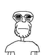 arm closed_mouth clothes glasses soyjak stubble variant:unknown wrinkles // 212x246 // 2.8KB