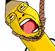 ack asset battle_for_dream_island crying dead glasses hanging inanimate_jaks objectsoy open_mouth pencil pencil_(bfdi) rope soyjak stubble suicide tongue variant:bernd yellow_skin // 768x719 // 67.5KB