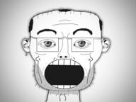 balding ear glasses grey_eyes nose_hair open_mouth stubble variant:bentley white_background // 1000x750 // 134.9KB