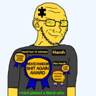 autism autism_patient_award award bald ear glasses literal_who puzzle puzzle_piece smug stubble tinted_glasses variant:soyak yellow_skin // 600x600 // 29.6KB