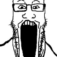 glasses open_mouth soyjak stretched_mouth stubble subvariant:longplier template variant:markiplier_soyjak // 495x900 // 13.5KB