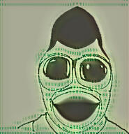 deformed glitch hair large_eyes no_nose open_mouth soyjak text variant:brandon // 440x456 // 73.6KB