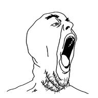 glasses open_mouth soyjak stubble tongue variant:unknown // 1800x1800 // 51.5KB