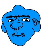 blue_skin downvote ear frown neutral reddit soyjak unibrow variant:ishish_soyak_ears // 598x724 // 29.1KB