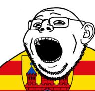 flag flag:oldenburg glasses holy_roman_empire looking_at_you open_mouth soyjak stubble subvariant:gapealien variant:gapejak // 717x689 // 96.0KB