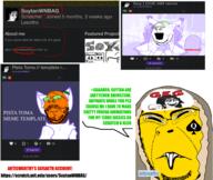 antiswarthy_(namefag) coat exposed froot furfag furry greentext laughing queen_of_spades scratch speech_bubble subvariant:spadeson subvariant:wholesome_soyjak tranny_artstyle variant:chudjak variant:cobson variant:gapejak variant:soytan yellow_skin // 2241x1895 // 1.6MB