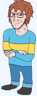 arm blue_shirt brown_hair full_body glasses hand horrid_henry leg looking_at_you raised_eyebrow shoe smile smirk smug soyjak stubble that_one_fucking_picture_of_nate_being_a_smug_little_bastard variant:soyak // 423x1104 // 19.9KB