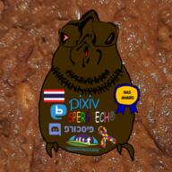 artist:sloptranWNBAG award baraag beard bloodshot_eyes brain_tumor brown_skin flag:thailand meta:gift_for_veganefilist mud open_mouth pixiv slopjak somali somali_autism variant:budgiejak // 640x640 // 651.3KB