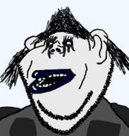 amerimutt clothes ear hair lips makeup mutt open_mouth soyjak stubble subvariant:impish_amerimutt variant:impish_soyak_ears // 800x840 // 59.9KB