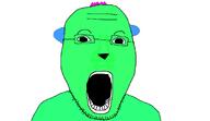 dont_touch_my_pizza fur furry glasses green_skin kevin nyanwolf open_mouth soyjak stubble variant:chrisjak // 1406x814 // 56.8KB