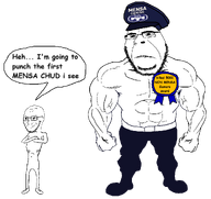 2soyjaks buff clothes mensa muscles series:iswearimgoingto smug speech_bubble subvariant:hornyson subvariant:soyak_(smug) text variant:cobson variant:soyak // 1076x1012 // 91.2KB