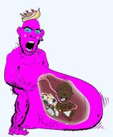 ack baby babyjak banana_split_ice_cream black_skin drugs magenta_skin pregnant purple_skin quote quote_(user) two_soyjaks variant:cobson variant:vlodson // 1824x2200 // 1.1MB