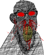 angry blood_from_nose bloodshot_eyes glowing_eyes leaking nosebleed overly_detailed_soyjak rage red_eyes schizo subvariant:feralrage subvariant:schizojak variant:feraljak variant:markiplier_soyjak // 721x906 // 501.4KB