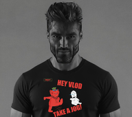 IT2GB black_and_white black_shirt broot bullying campaign closed_mouth clothes crying ear full_body glasses hair impact_font iris kick leaf logo meta:ai_generated nas:gigachad one_tooth open_mouth propaganda red_skin sad shadow smile stubble tear text tinted_glasses transparent_background tshirt variant:impish_soyak_ears variant:vlodson vlodson_will_never_be_a_gem // 1024x904 // 722.0KB