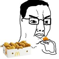chicken chud eating mcdonalds variant:chudjak white_background // 640x640 // 61.2KB