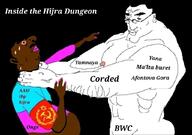 ancient_north_eurasian armband artist:lithuanian buff chud closed_mouth communism corded_ware darktroon darkwitch ear glasses hammer_and_sickle his_(4chan) history india indian mordvix redraw smile strangling text the_frisian tranny trend:aryan variant:chudjak why_you_little yamnaya // 1024x720 // 129.9KB