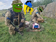 amphibian angry balding bloodshot_eyes cat_ear country crying flag frog glasses hair irl military nas:pepe open_mouth pepe_the_frog pink_hair russia russo_ukrainian_war soyjak stubble subnas:apu thick_eyebrows tranny variant:cryboy_soyjak // 1280x960 // 414.5KB