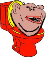 amerimutt ear get hair nice open_mouth skibidi_toilet soyjak stubble subvariant:impish_amerimutt tan_skin teeth toilet variant:impish_soyak_ears // 303x360 // 75.8KB