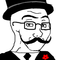 clothes elegant eyebrows flower looking_at_you mustache no_stubble plant suit tophat variant:soyak // 1377x1453 // 74.7KB