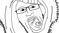 album_cover glasses joe_hawley music open_mouth recursion soyjak stubble variant:hawleyjak // 1920x1080 // 178.2KB
