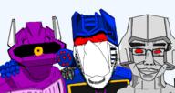 3soyjaks alien cartoon closed_mouth decepticon friendship glasses grey_skin helmet looking_at_you mecha megatron movie no_more_brother_wars no_mouth no_pupils purple_skin red_eyes red_sclera robot shockwave_(transformers) smile soundwave_(transformers) soyjak stubble subvariant:chudjak_front transformers transformers_(g1) transparent_background variant:chudjak variant:cobson variant:feraljak visor yellow_eyes // 1334x708 // 468.1KB