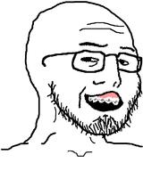 glasses open_mouth smug soyjak stubble template variant:soyak xbox_360_kid // 645x773 // 24.6KB