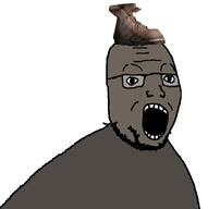 boot boot_(user) glasses open_mouth shoe soyjak stubble template variant:shroomjak wrinkles // 648x651 // 35.2KB