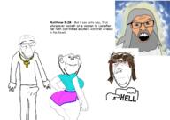 4soyjaks bible booba breasts christian_cross christianity coomer_artstyle crucifix hair its_over jesus jewish_nose matthew_(bible) matthew_5:28 pointing sign soyjak stubble teeth text thorns variant:cobson variant:feraljak variant:impish_soyak_ears woman yahweh // 1236x868 // 375.2KB