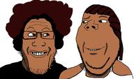 adult_swim african_american afro are_you_soying_what_im_soying black_skin brown_hair cartoon cartoon_network huey_freeman nigger riley_freeman shading shadow show smile smug the_boondocks variant:gapejak variant:markiplier_soyjak // 1357x800 // 118.0KB