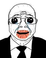 clothes crying glasses nigga oh_my_god_she_is_so_attractive old soyjak suit tim_waltz variant:bernd // 1190x1500 // 602.9KB