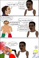 acne african_american argentina blue_eyes comic comic_sans dark_skin dead death flag gore gun italy medcuck nigger open_mouth racism shooting small_penis speech_bubble subvariant:chudjak_front subvariant:obsessedchud tank_top text variant:bernd variant:chudjak yellow_hair // 1314x1949 // 1.2MB